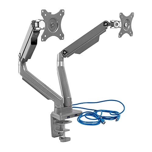 Mount-It! Dual Monitor Desk Mount with USB 3.0