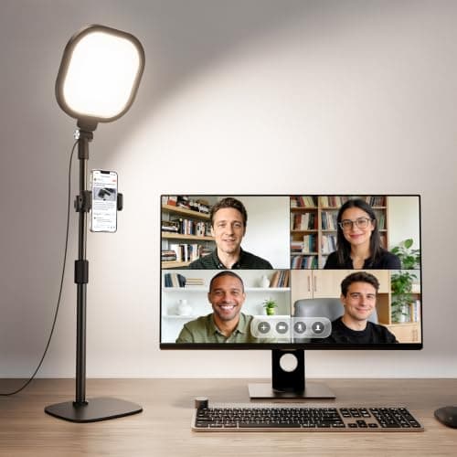 Desk Ring Light with Stand (CRI 97.8, 30 modes)